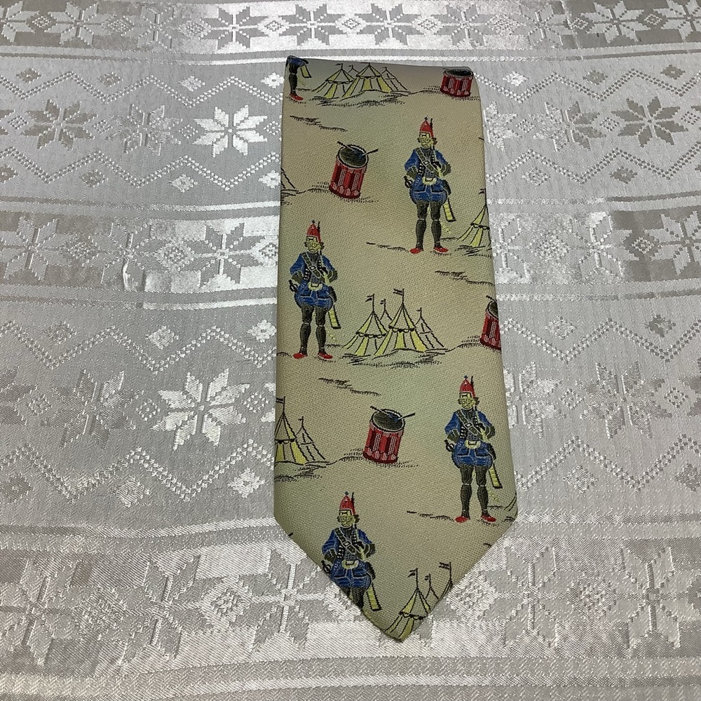 Vintage 1970s Vesuvio Napoli Hand Made Italy 100% Terytal Polyester Novelty Tie